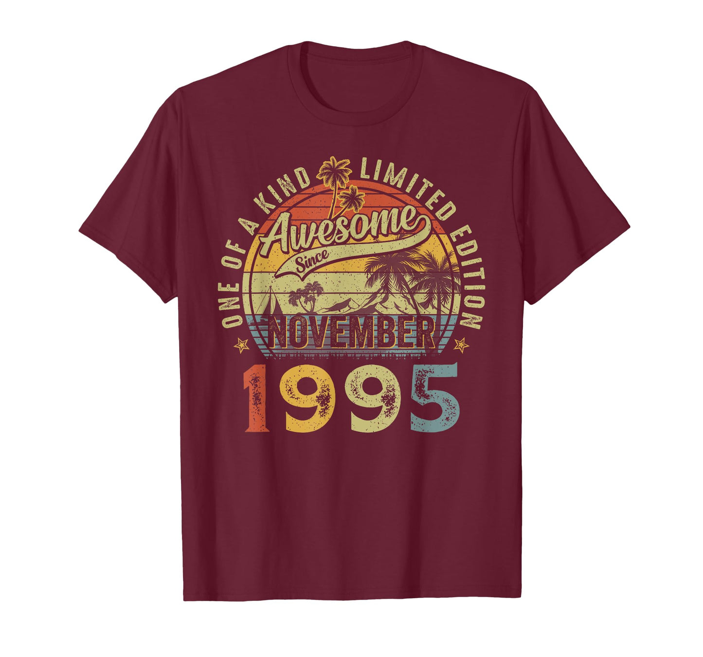 Awesome Since November 1995 Vintage Retro 30th Birthday Men T-Shirt