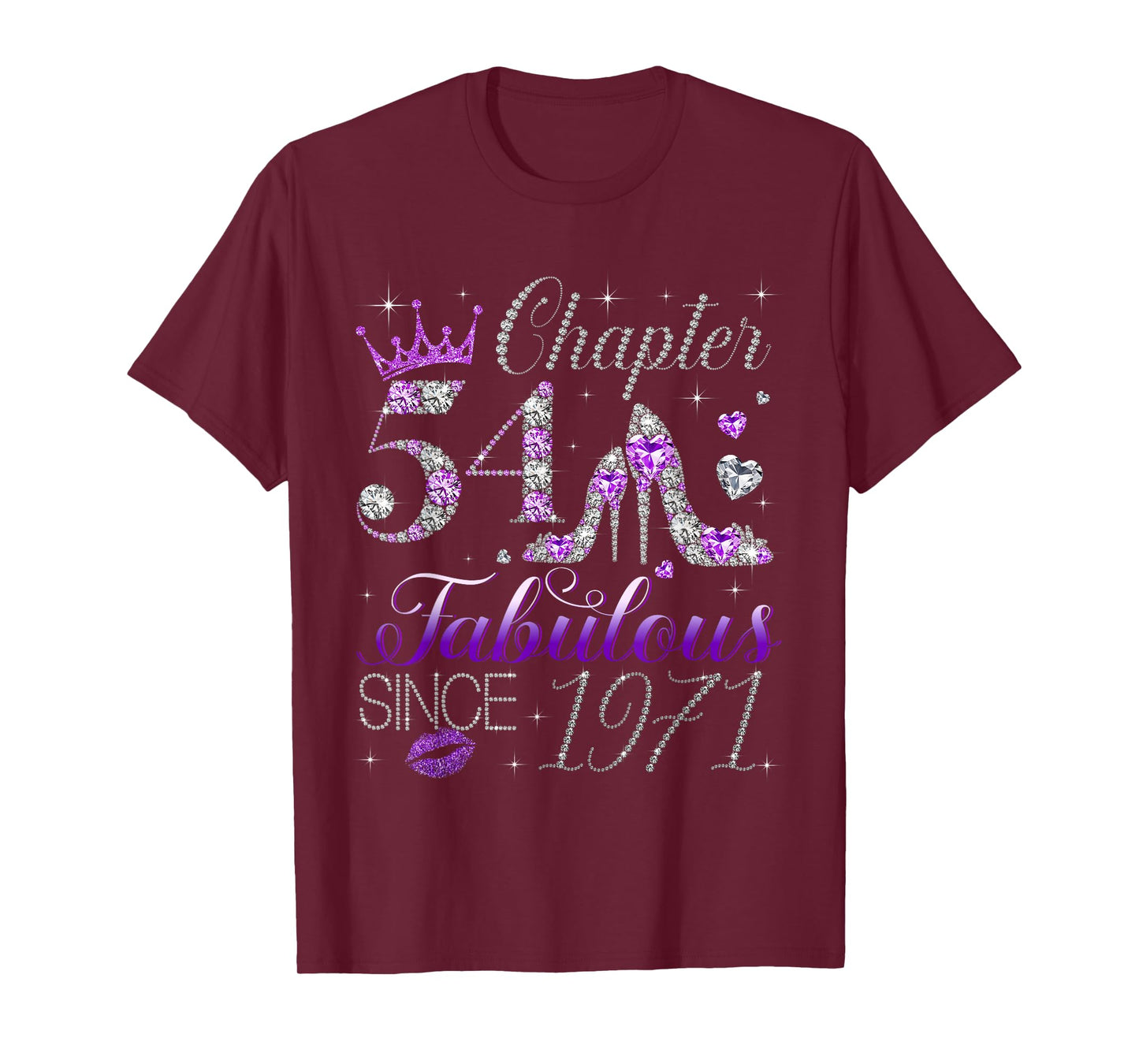 Chapter 54 Fabulous Since 1971 54th Birthday Women Girls T-Shirt