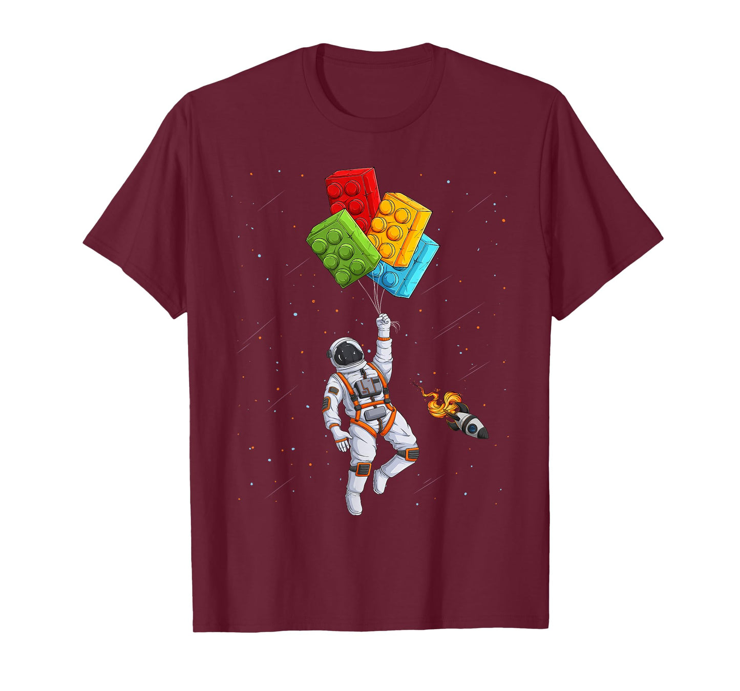 Space Astronaut Master Builder funny Building Blocks Bricks T-Shirt