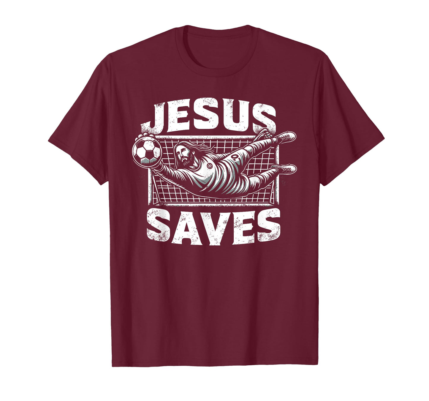 Vintage Jesus Saves Soccer Goalie T-Shirt