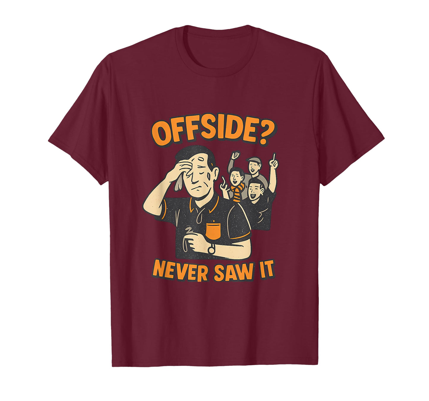 Retro Soccer Fan Offside Never Saw It Graphic T-Shirt