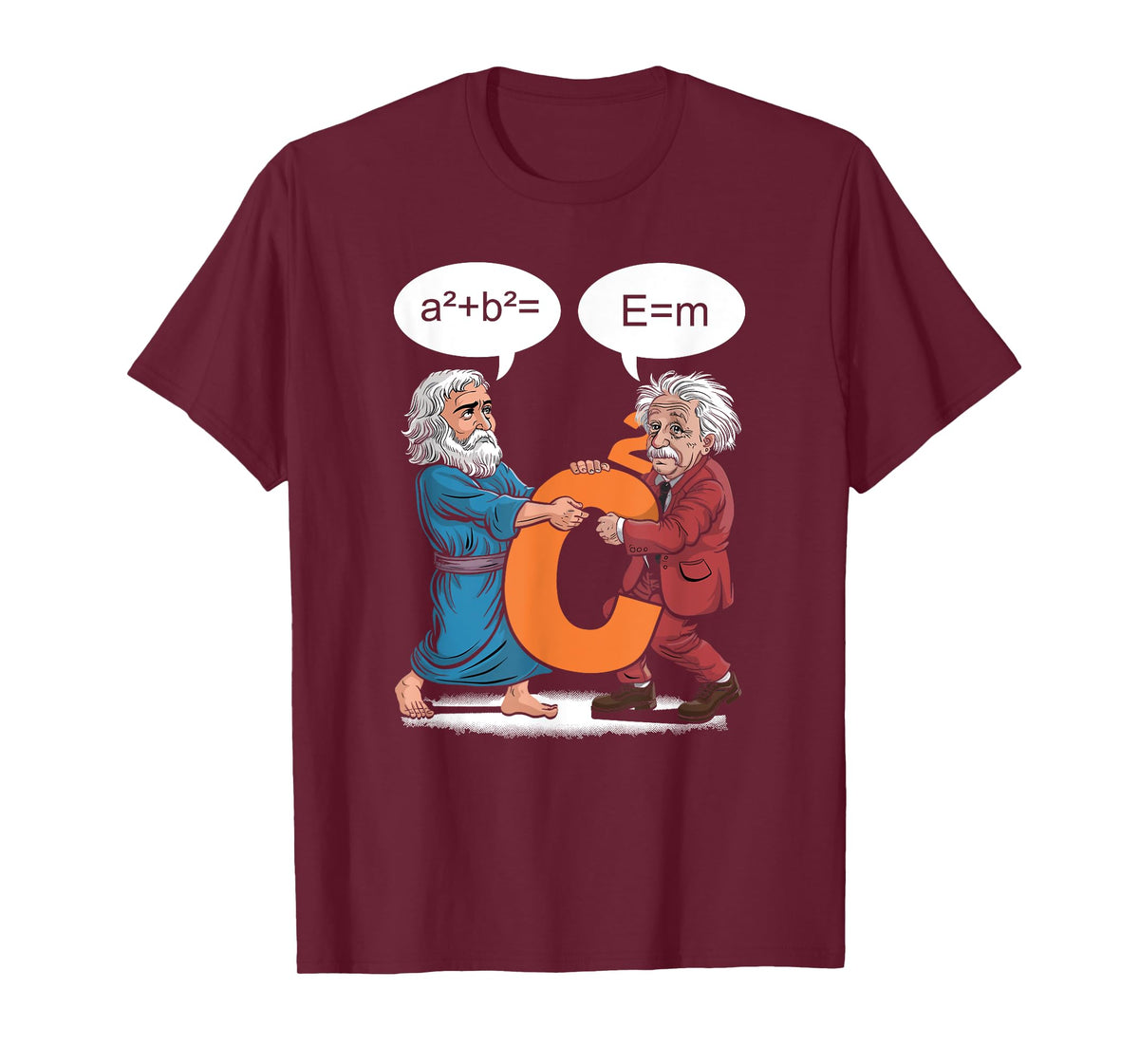 Funny Geek Outfit Nerd Costume Pythagoras vs Einstein T-Shirt