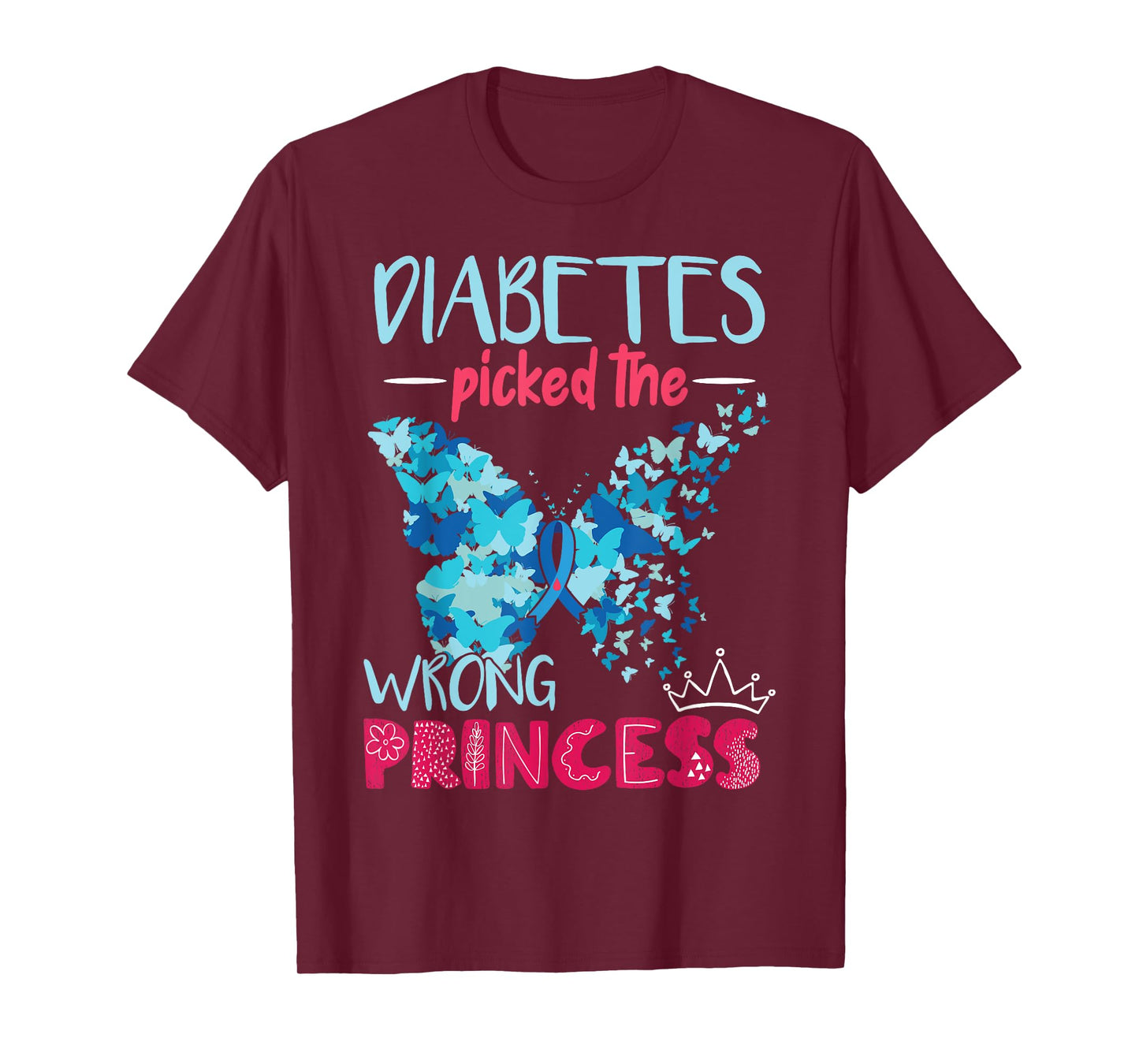 Diabetes Picked The Wrong Princess | Diabetes Awareness Girl T-Shirt