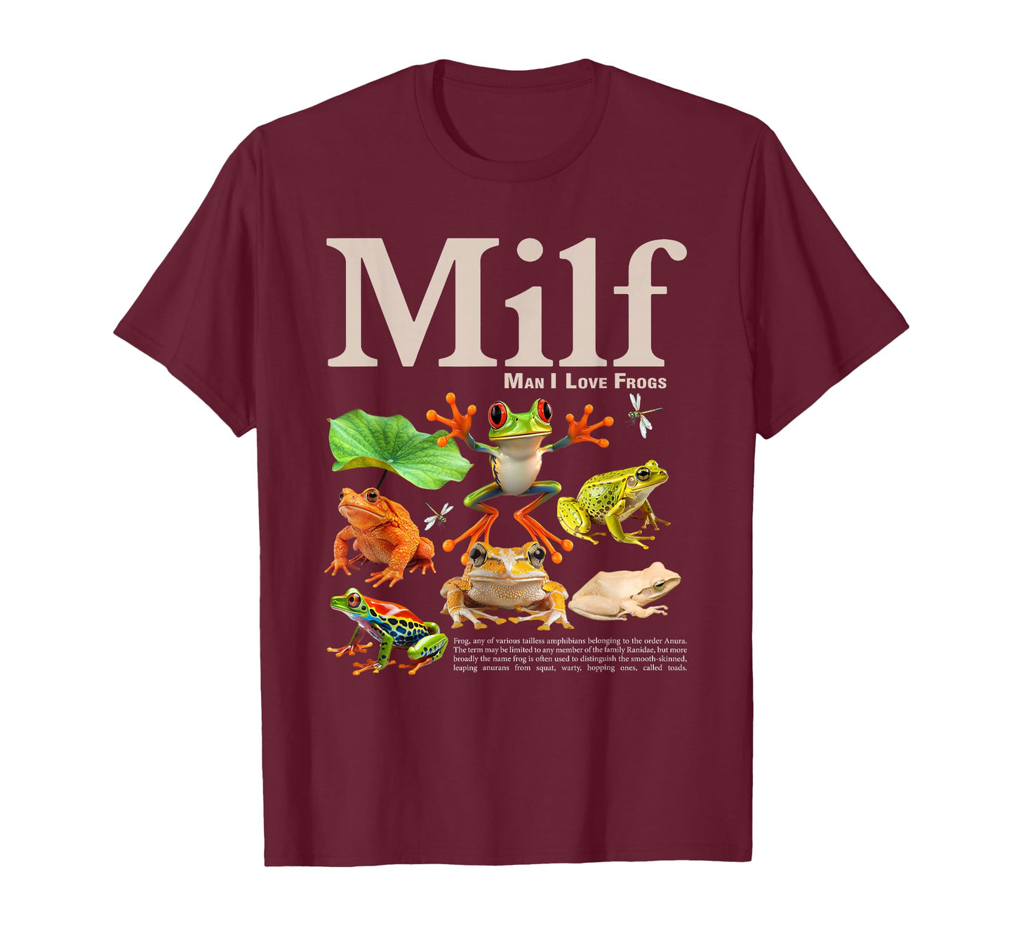 MILF Man I Love Frogs Funny Saying Men Women T-Shirt