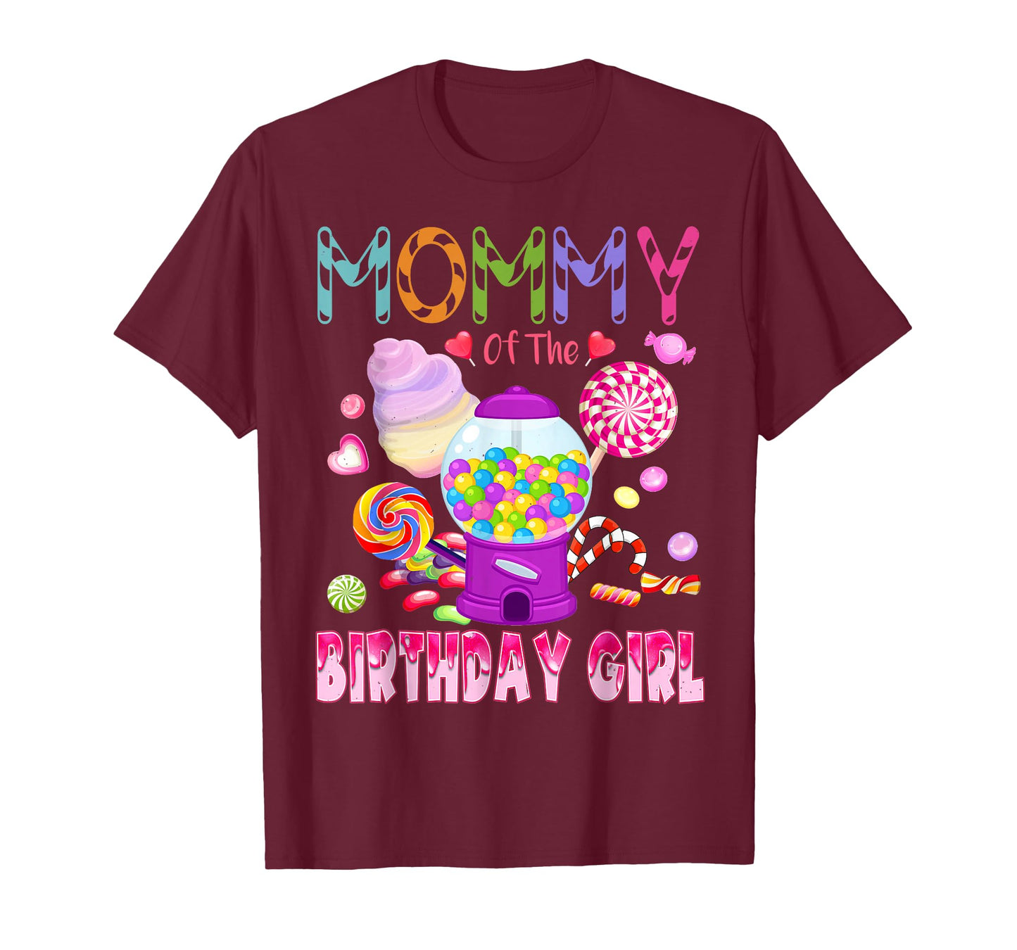 Mommy Of The Birthday Gifts Girl Candyland Candy Birthday T-Shirt
