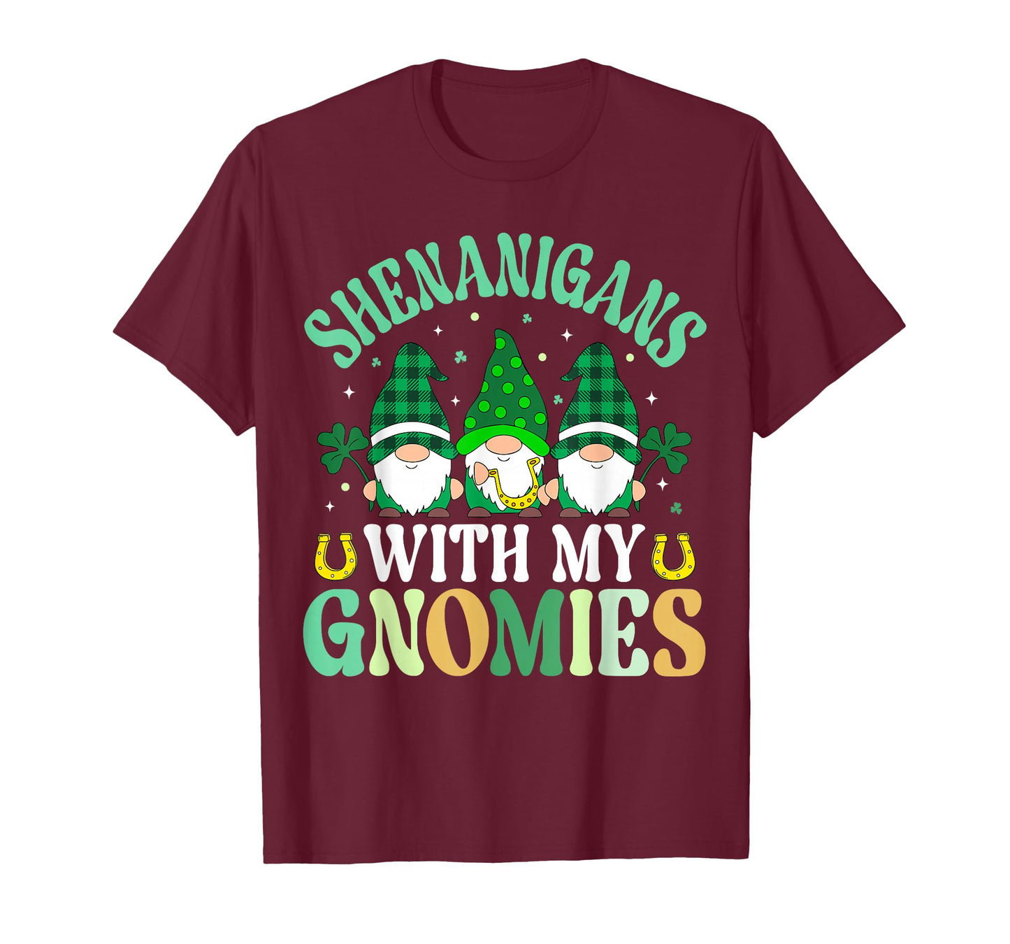 Shenanigans with My Gnomies St Patrick’s Day Irish Shamrock T-Shirt