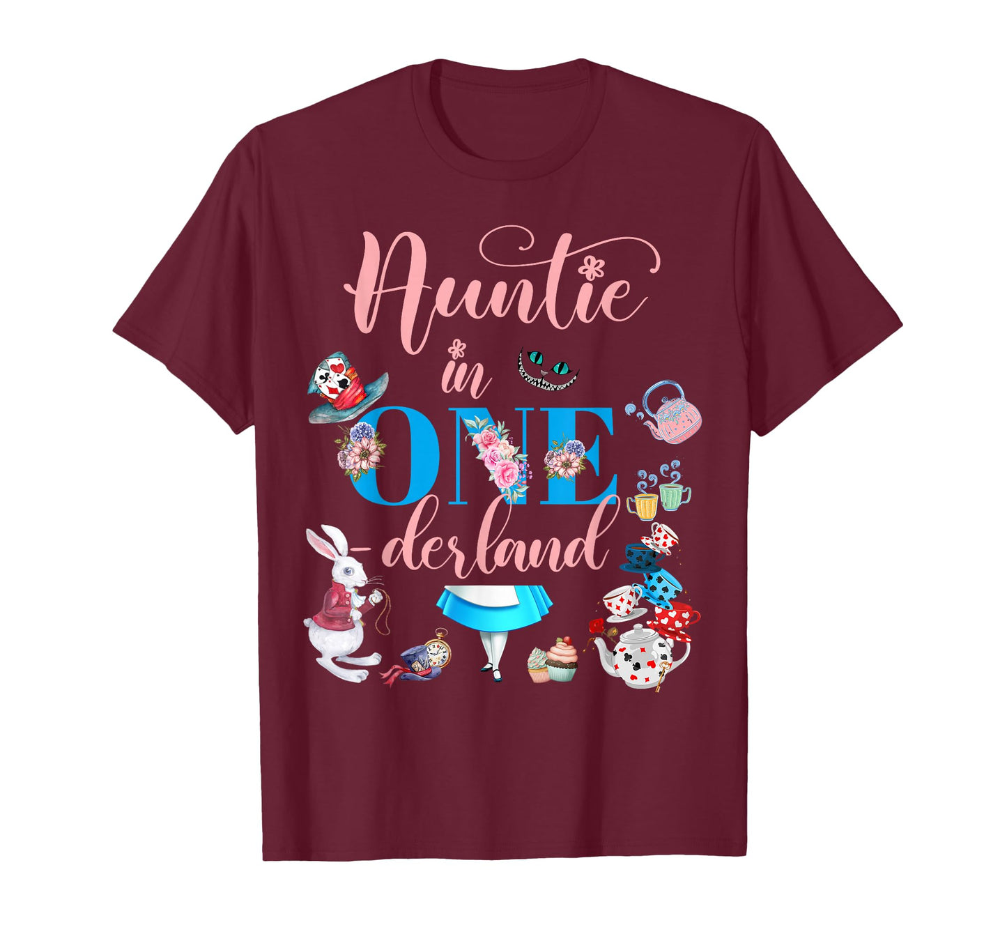 Alice in ONEderland Family Auntie Of The Birthday Girl T-Shirt