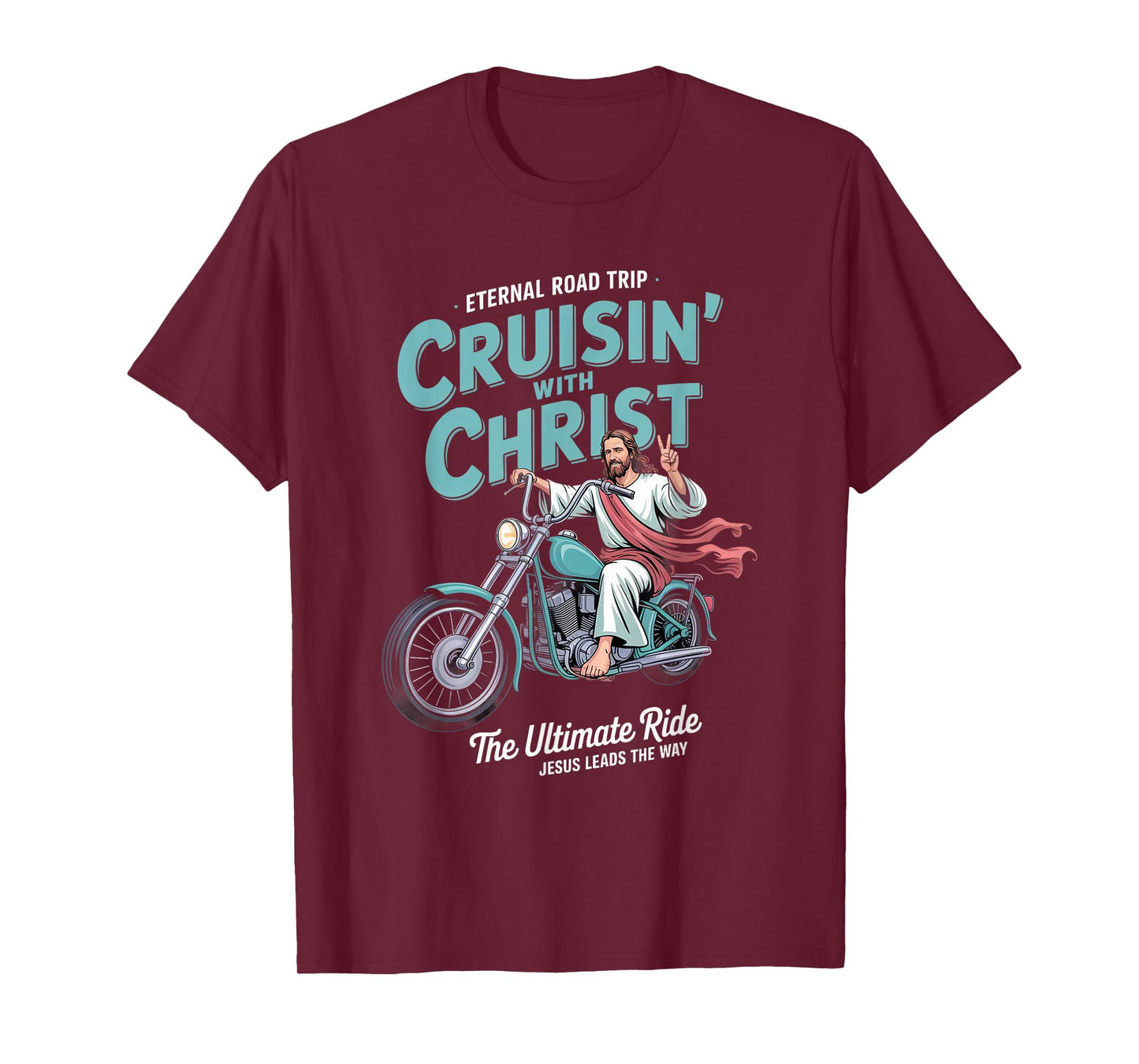 Cruisin' with Christ Motorcycle Christian Streetwear T-Shirt