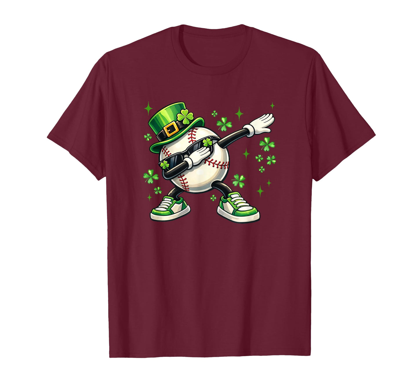 Dabbing Shamrock Baseball St Patrick's Day Kids Boy T-Shirt