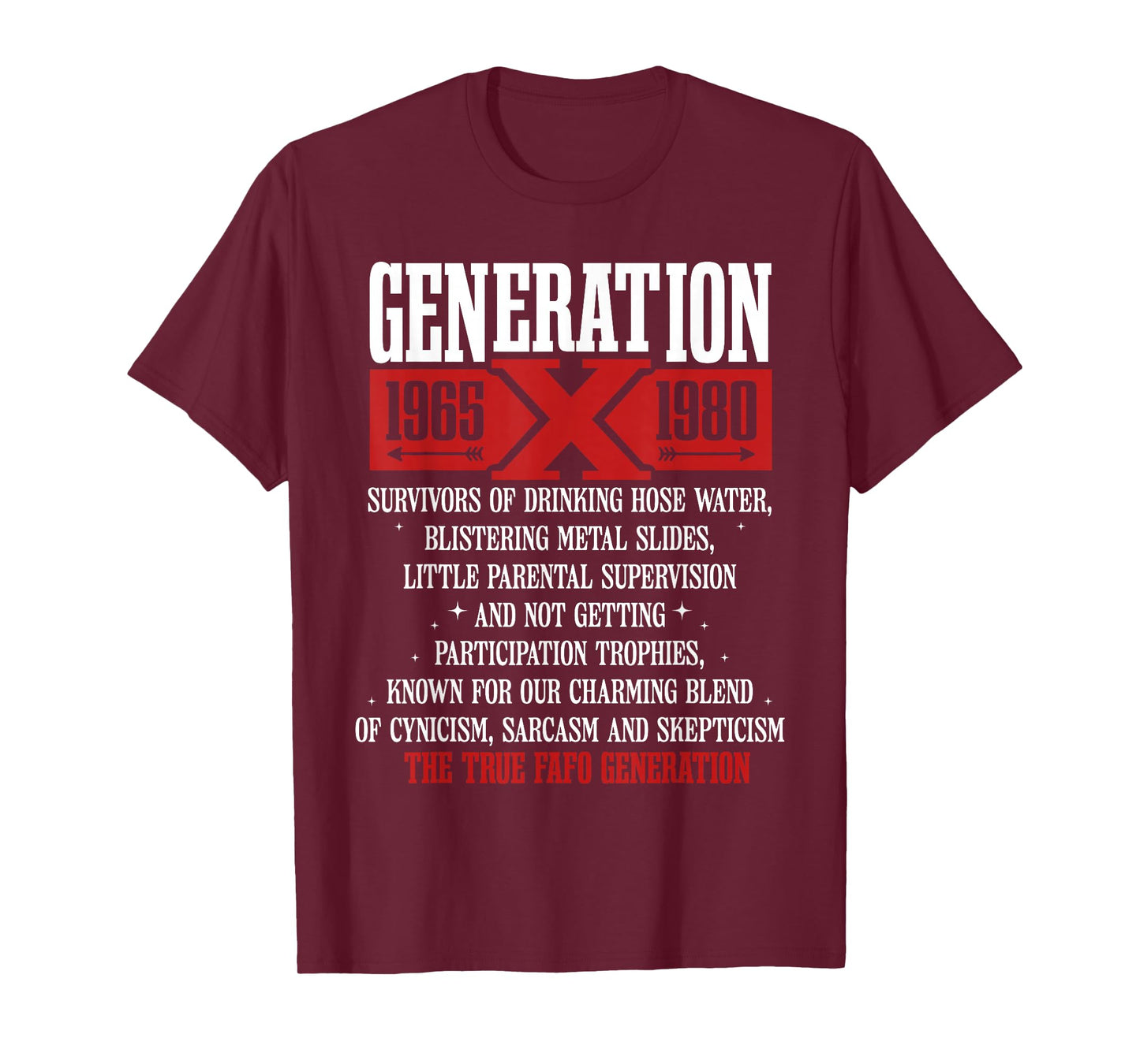 Generation X 1965 1980 Survivors Of Drinking Hose Water T-Shirt