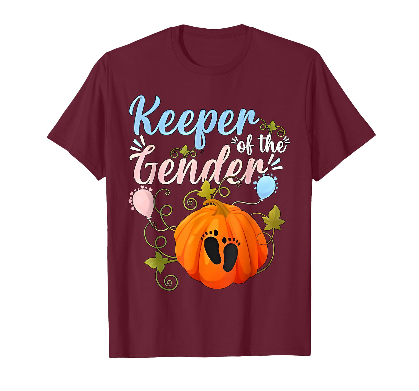 Keeper Of The Gender Reveal Baby Halloween Pregnancy Pumpkin T-Shirt