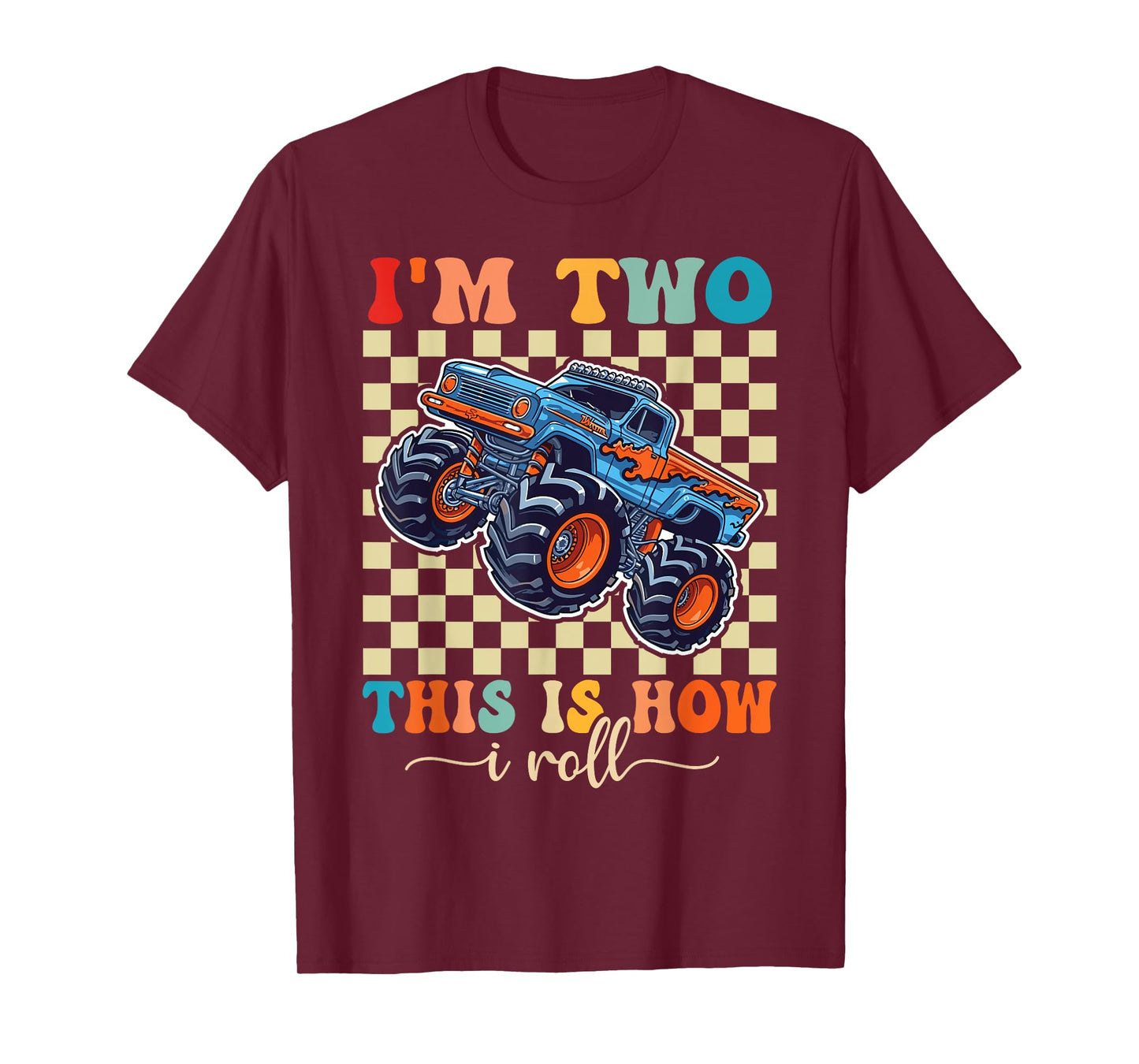 2nd Birthday Monster Truck 2 Year Old Boys Monster Truck T-Shirt
