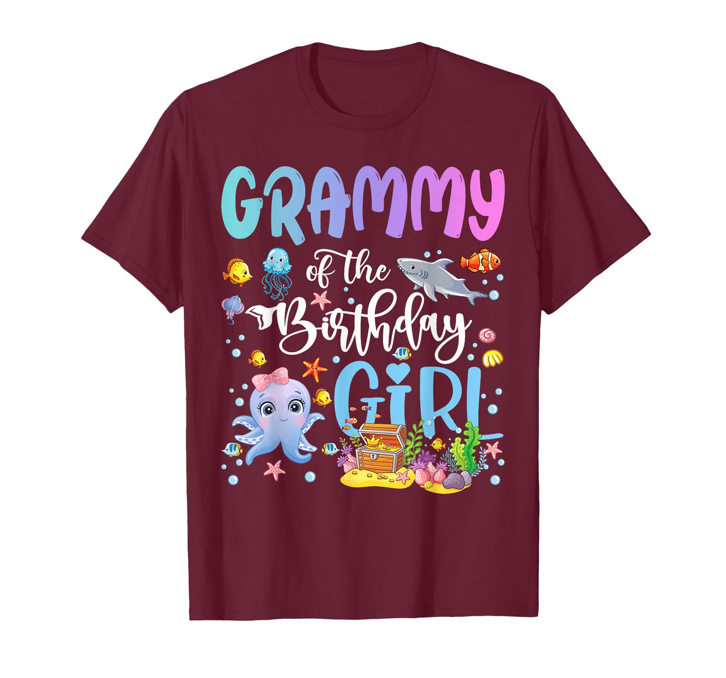 Grammy of The Birthday Girl Sea Fish Ocean Aquarium T-Shirt