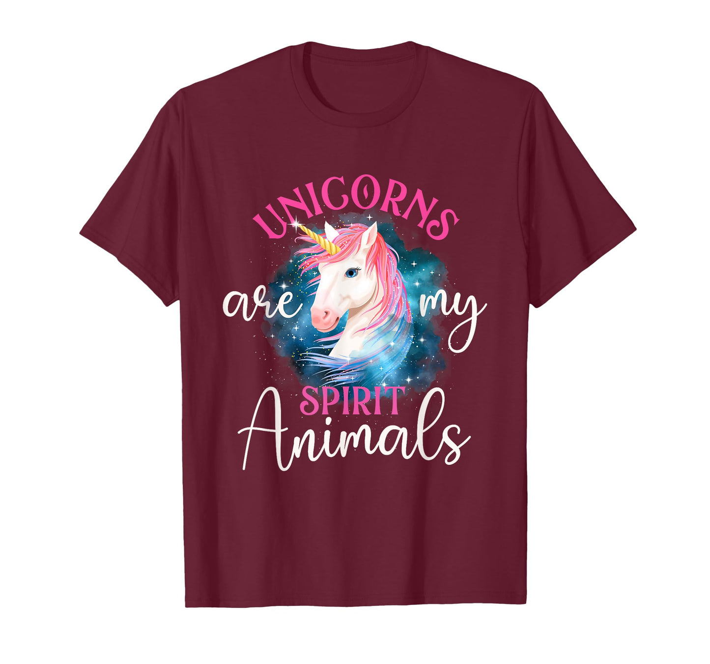 Unicorns Are My Spirit Animals - Rainbow Unicorn T-Shirt