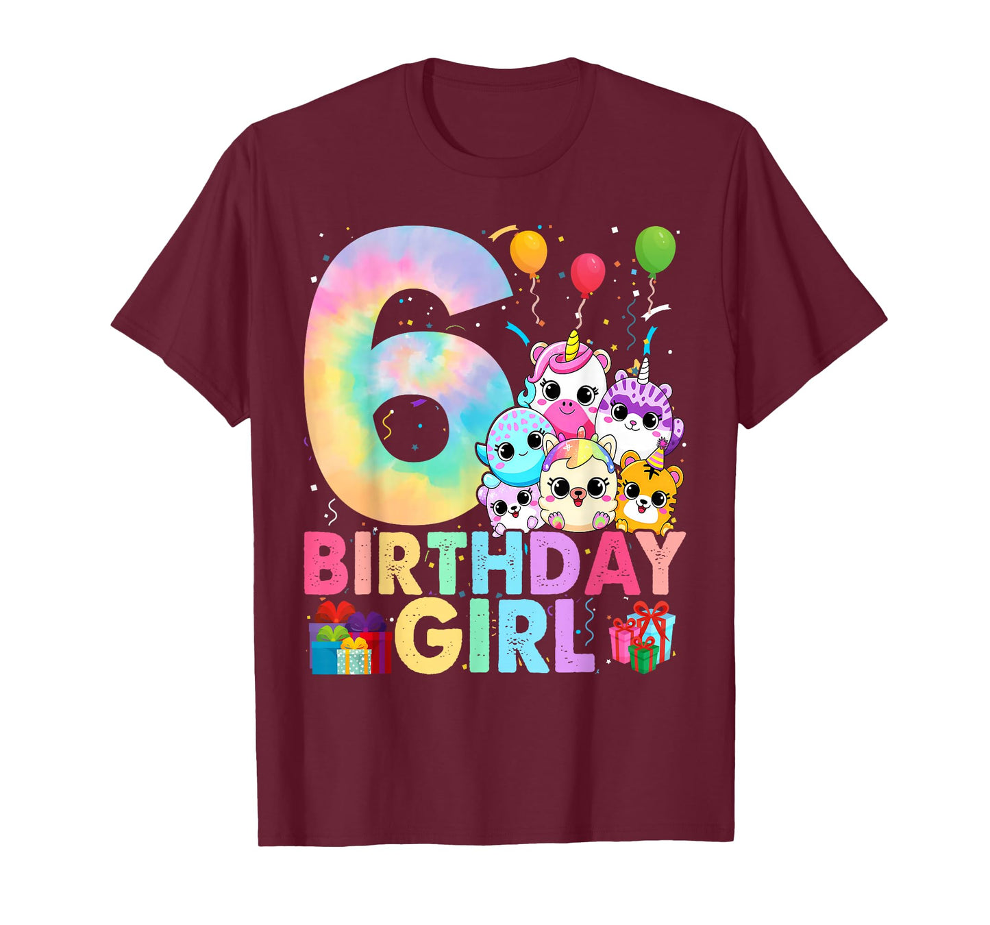 Birthday Girl 6th Birthday Squish Squad Mallow T-Shirt