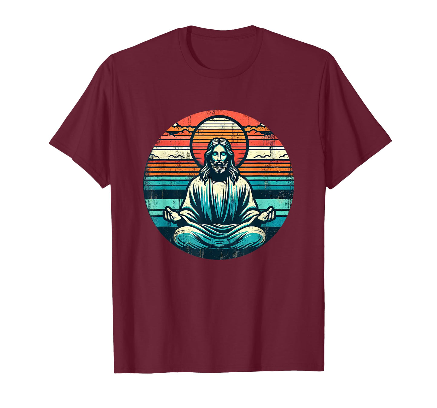 Meditating Jesus Vintage Inspiring Empowering Spirituality T-Shirt