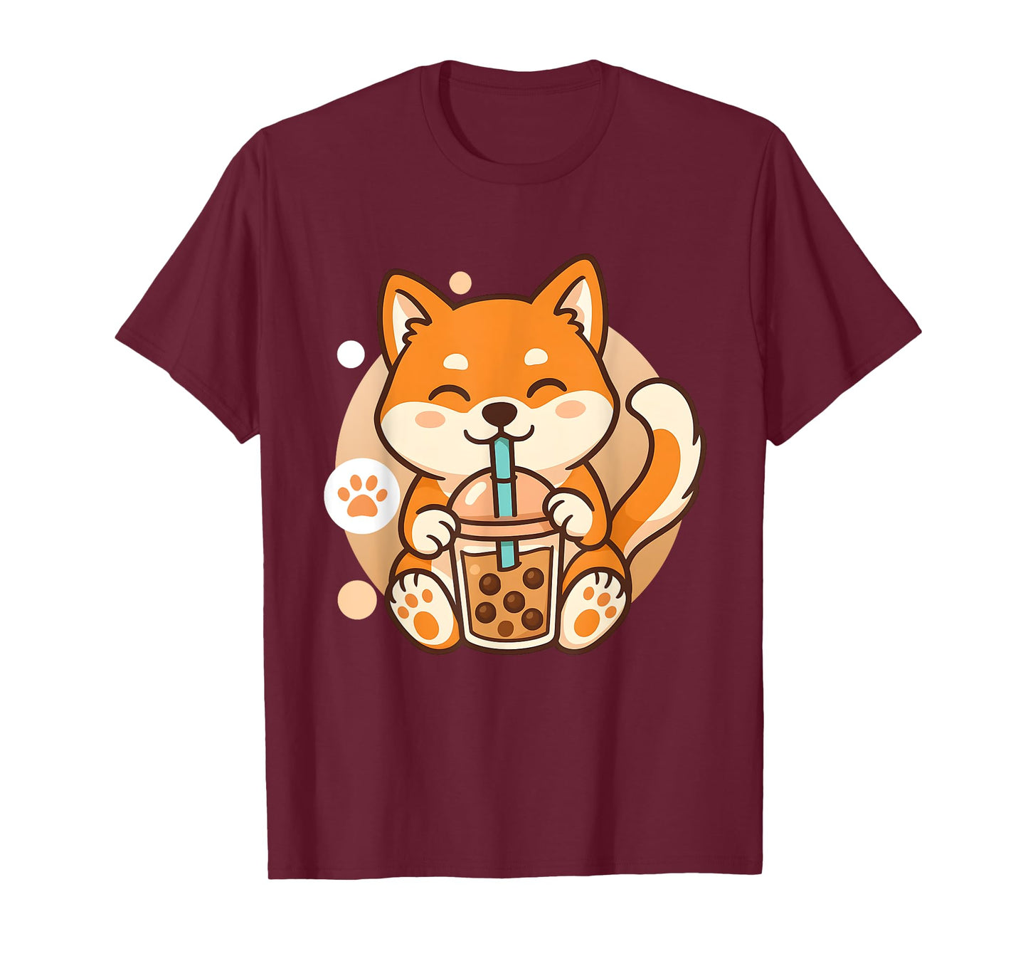 Cute Shiba Inu Dog Bubble Boba Tea Anime Kawaii Neko Gift T-Shirt