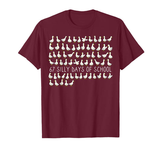 Silly Goose 67 Days of School Six Seven Meme Teacher Student T-Shirt