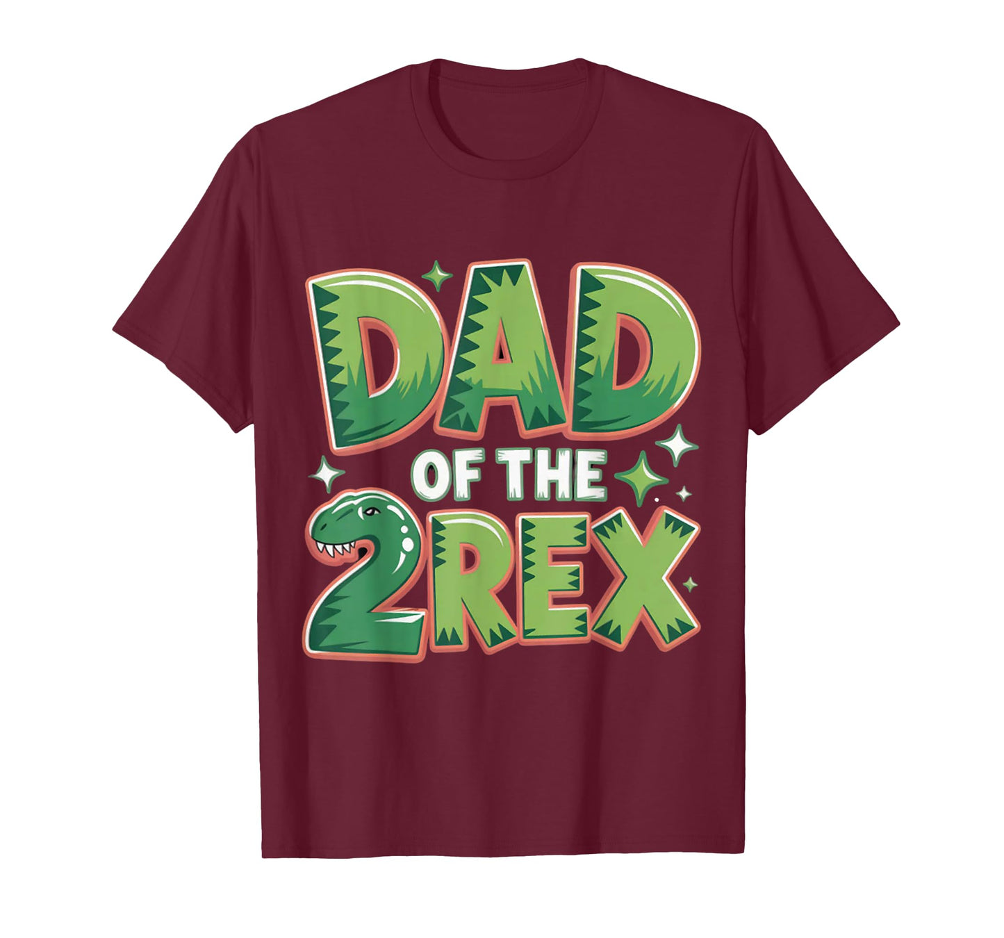 Dad of The Two Rex Birthday Dinosaur Family Matching T-Shirt