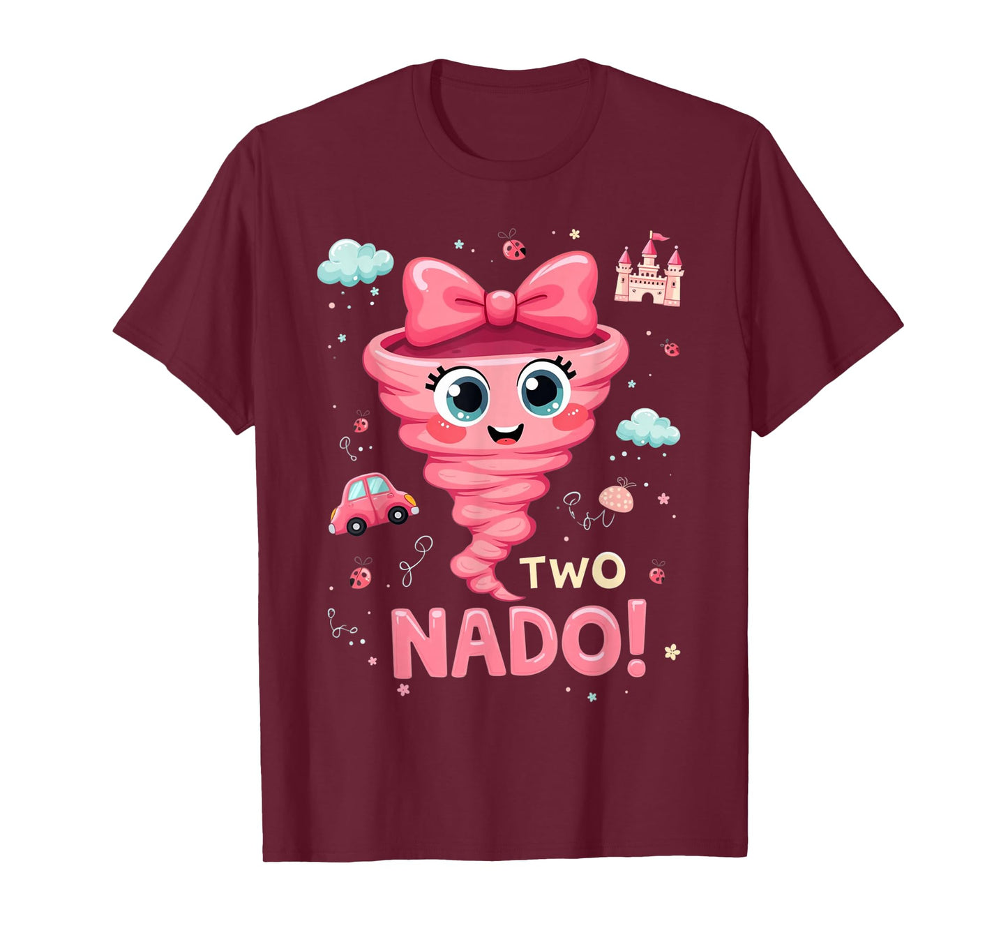 Tornado Two-Nado 2nd Birthday Party for 2 Years Old Girls T-Shirt