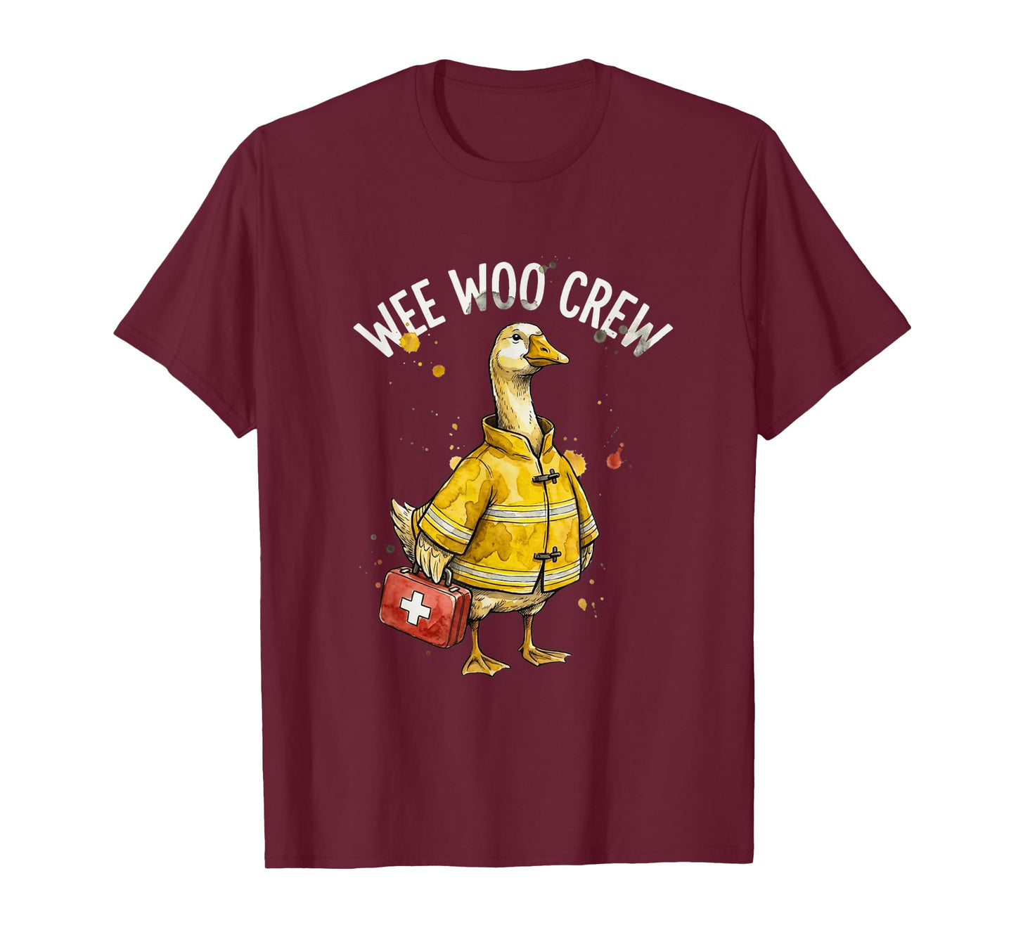Funny Wee Woo Crew Goose EMT Paramedic Firefighter Men Kids T-Shirt