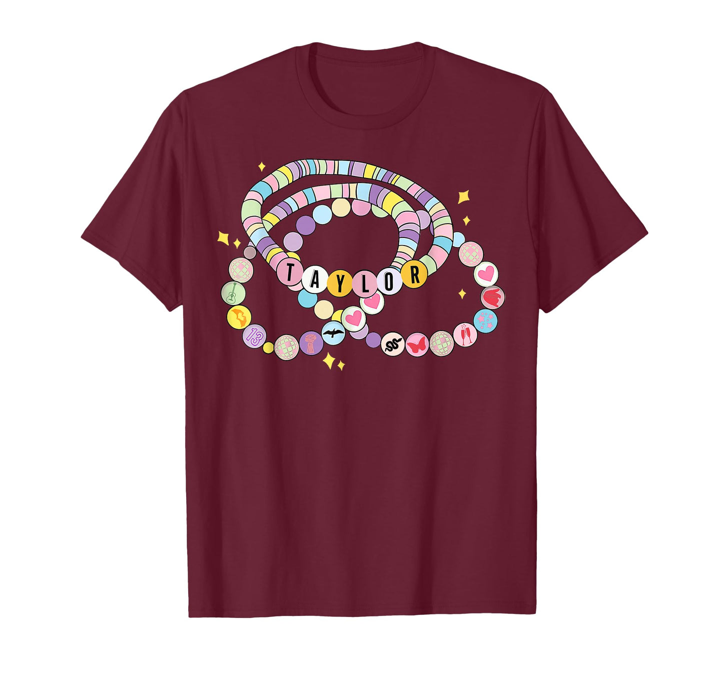 Retro Taylor First Name Personalized Friendship Bracelet T-Shirt