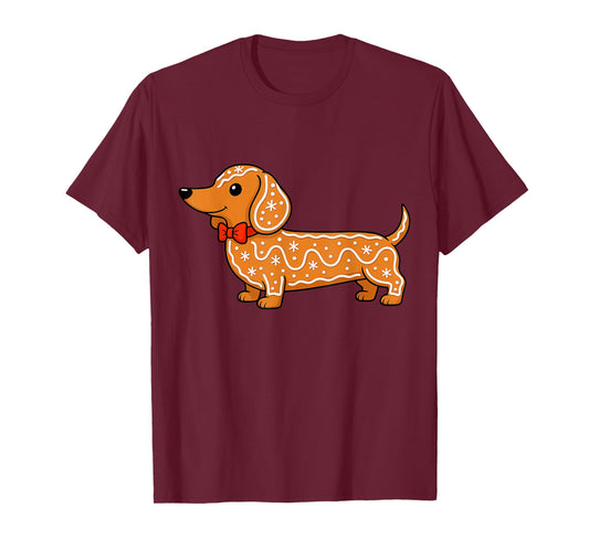 Gingerbread Dachshund Christmas Cute Weiner Dog Gifts T-Shirt