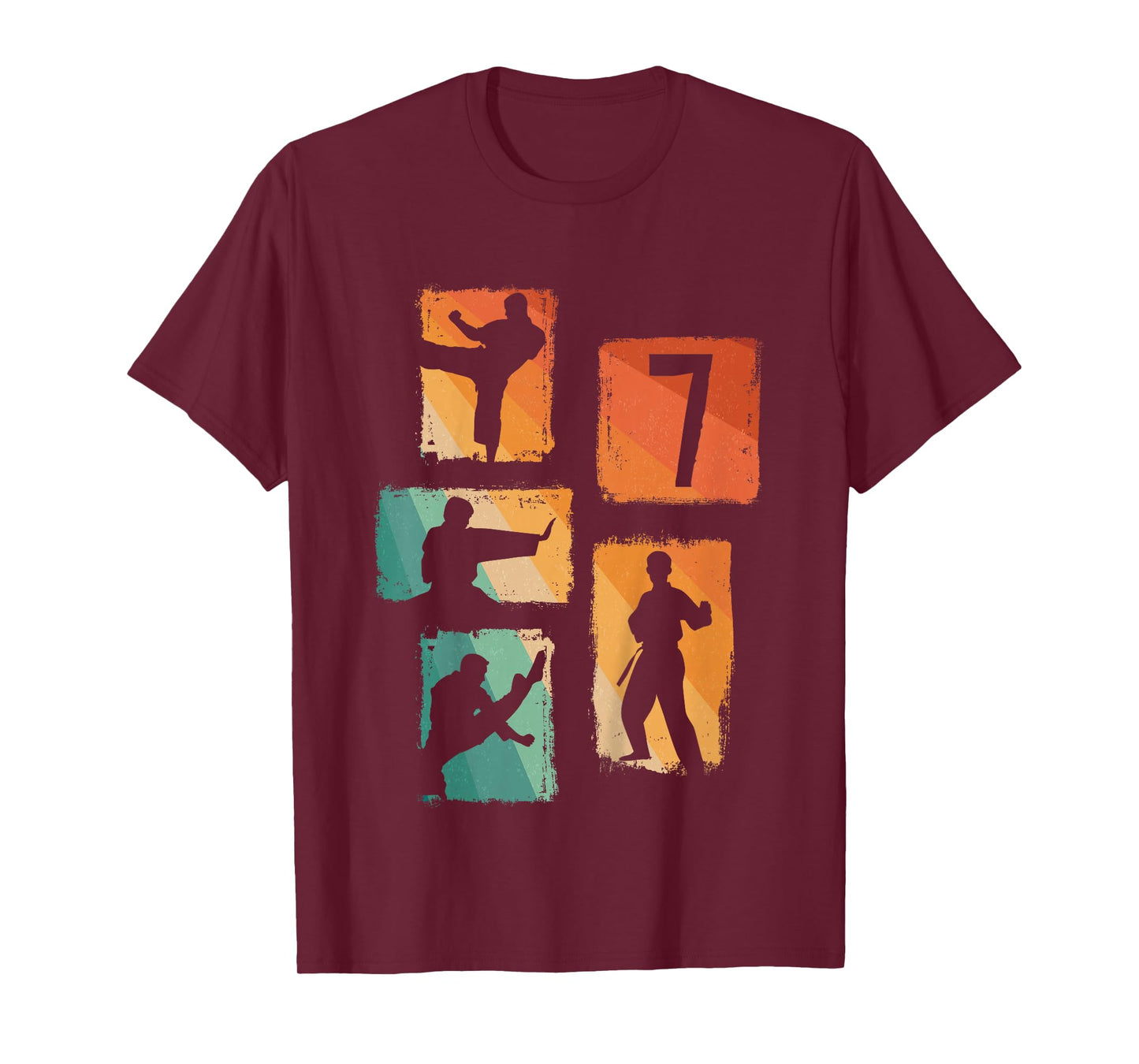 7th Birthday Karate Taekwondo 7 Years Old Boy Martial Arts T-Shirt