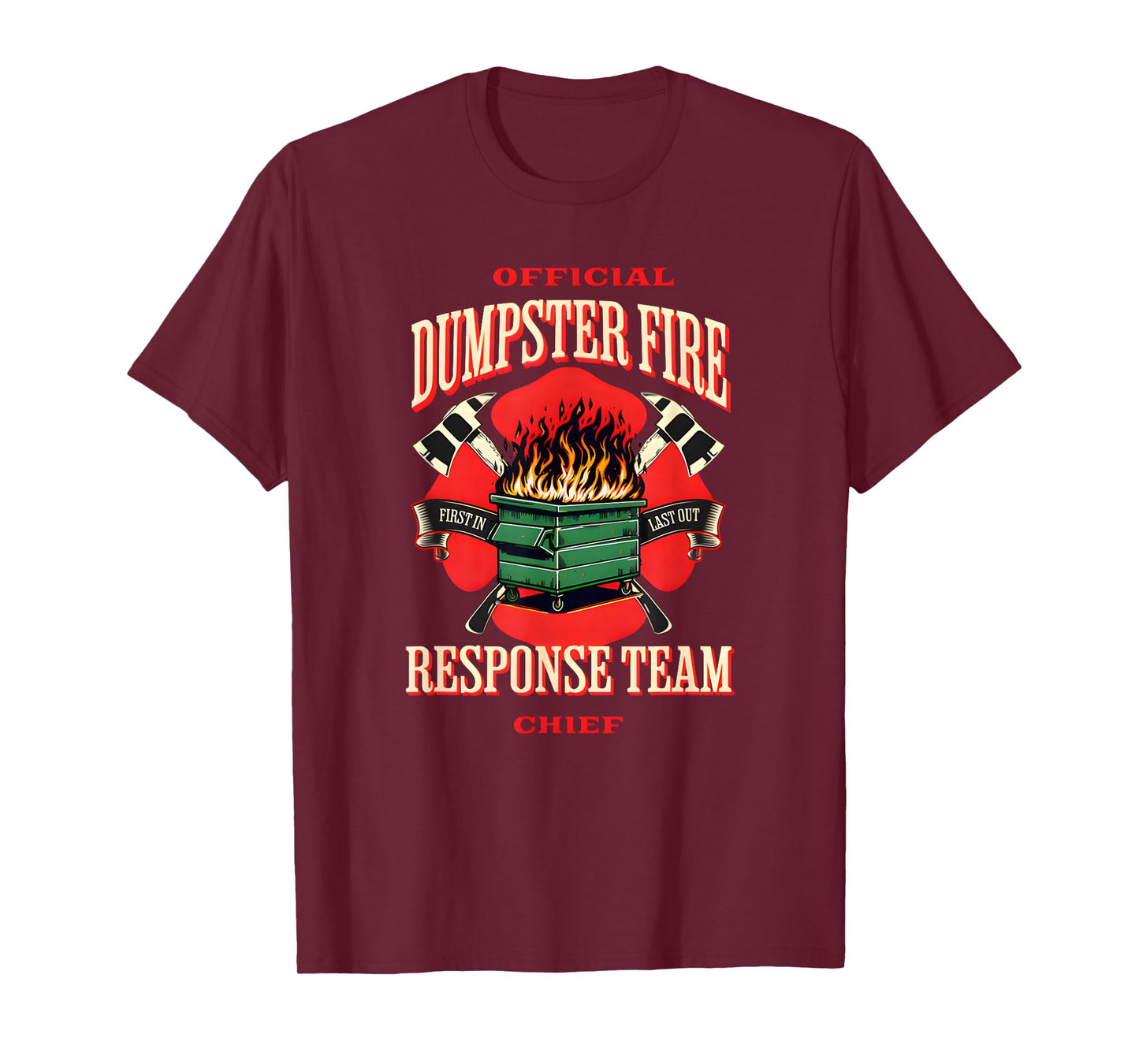 Official Dumpster Fire Response Team Funny Stay at Home Dad T-Shirt