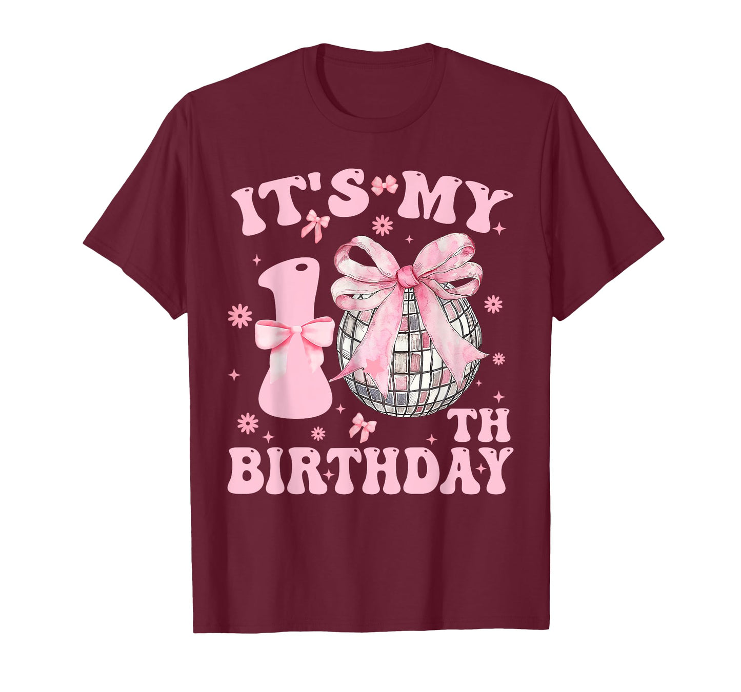 Birthday Party It's My 10th Birthday Girls Coquette Bow T-Shirt