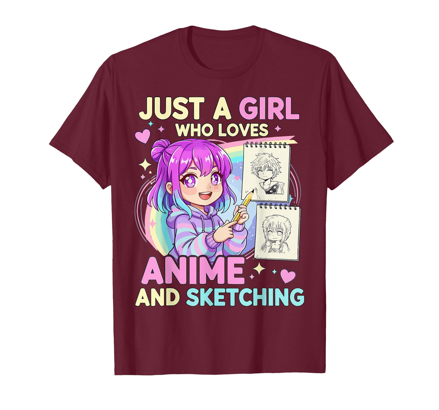 Just A Girl Who Loves Anime and Sketching T-Shirt