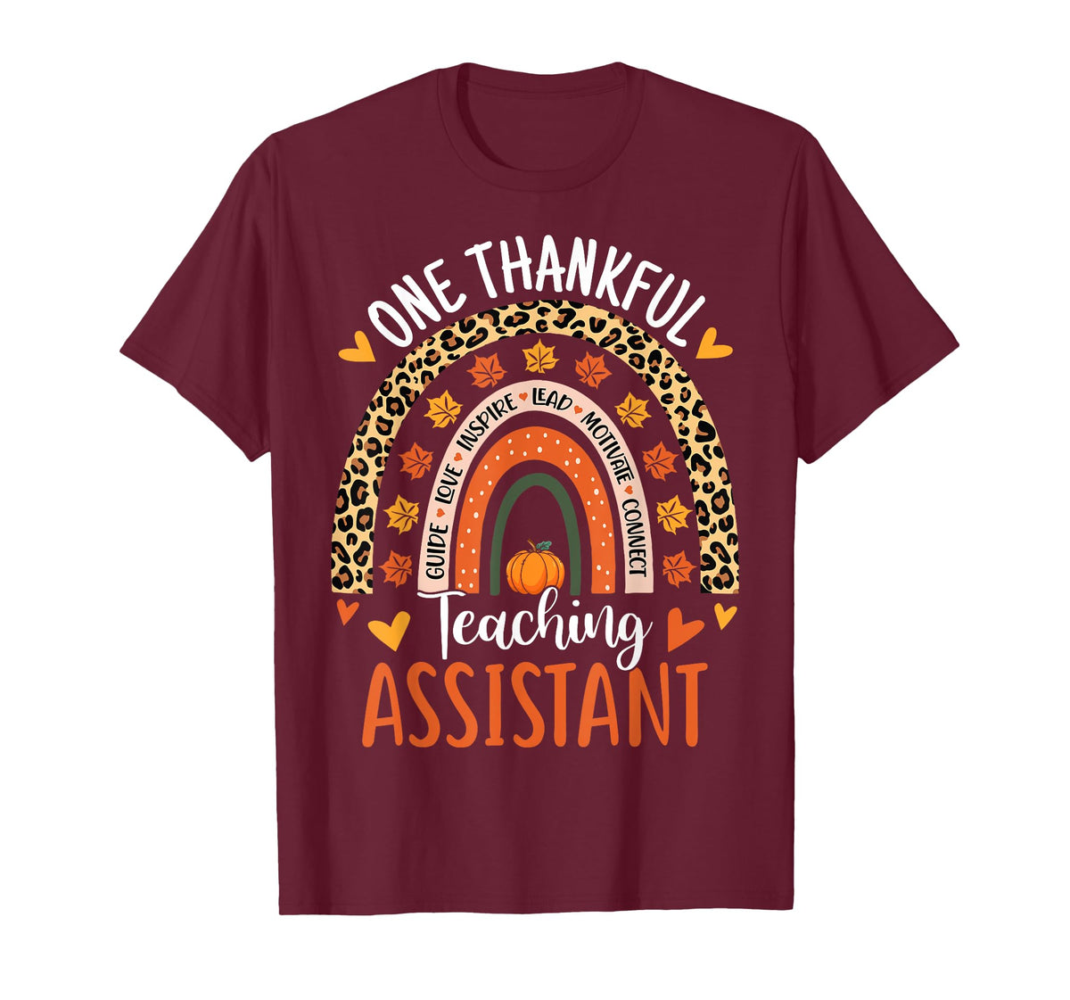 One Thankful Teaching Assistant Thanksgiving Teacher Aide T-Shirt
