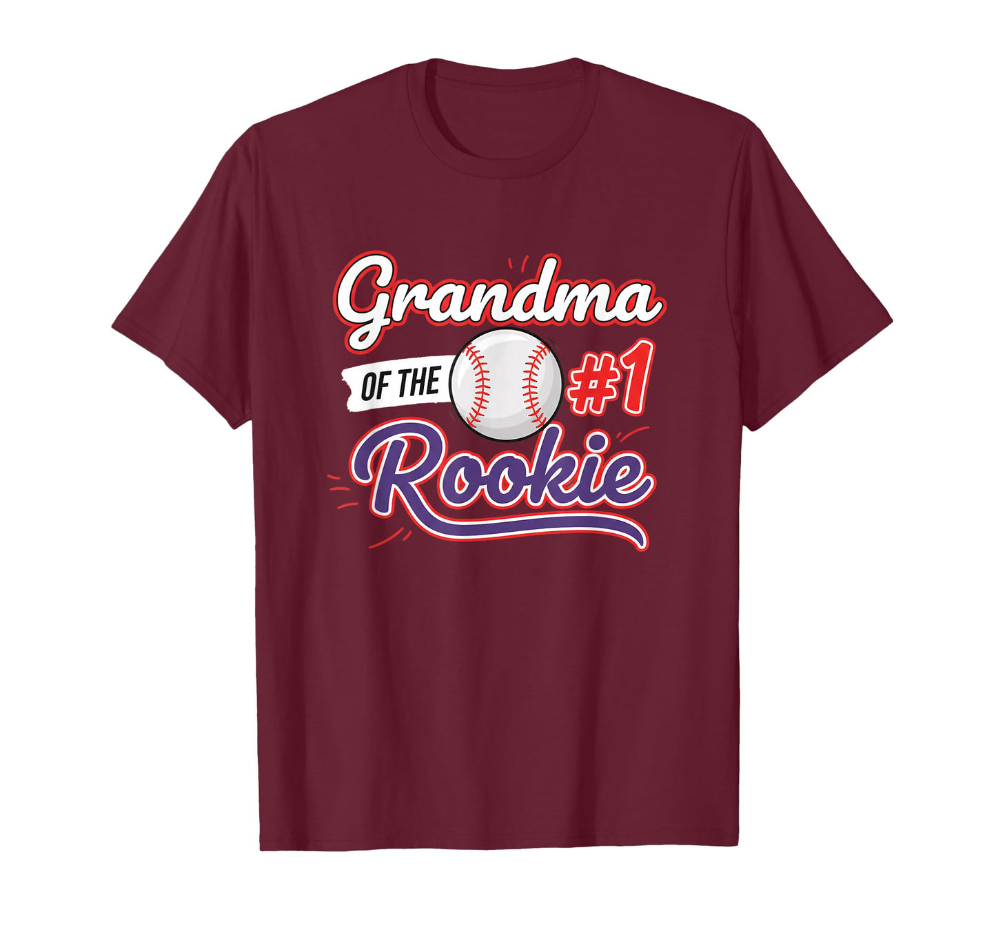 Grandparent Grandma of The #1 Rookie Baseball T-Shirt