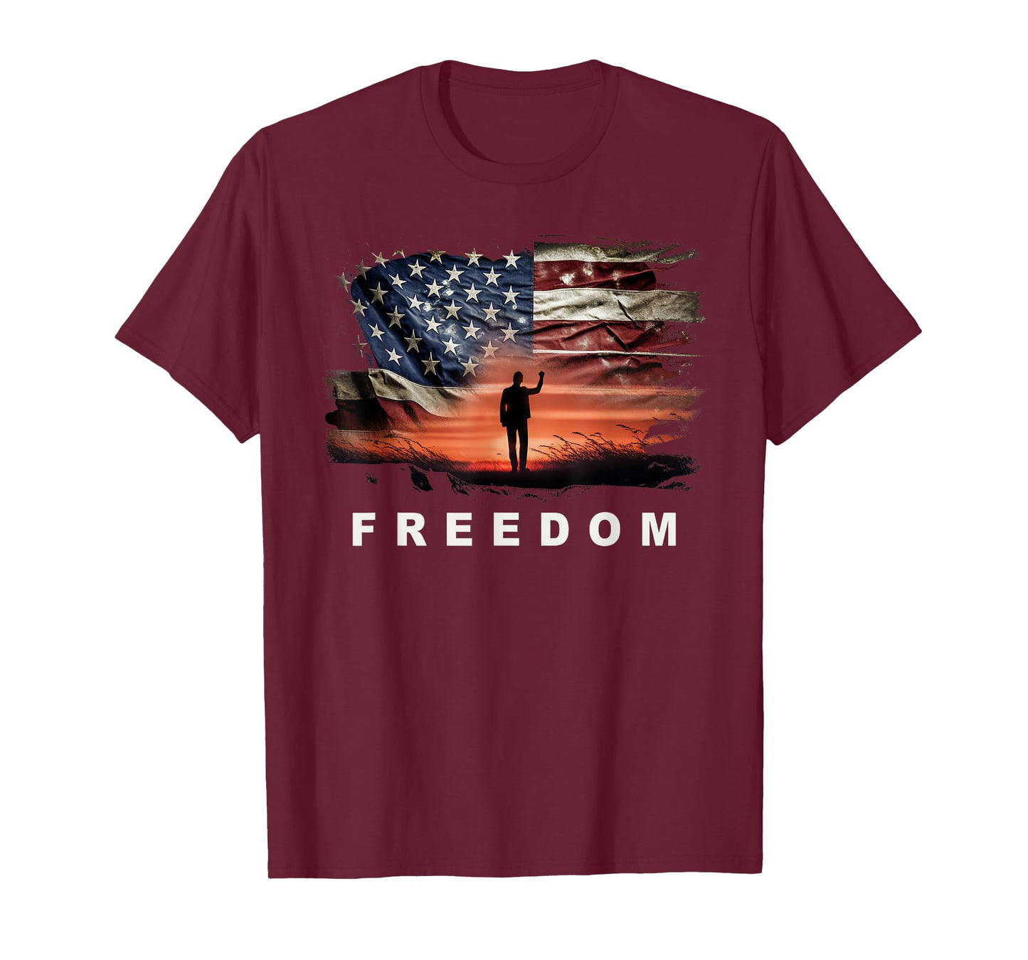 Freedom – Faith Conservative Flag USA Graphic T-Shirt