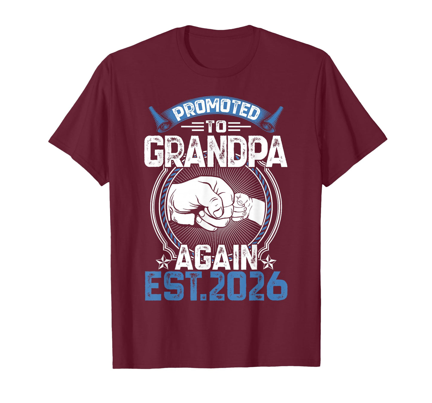 Retro Promoted to Grandpa 2026 Again Soon to Be Grandpa T-Shirt