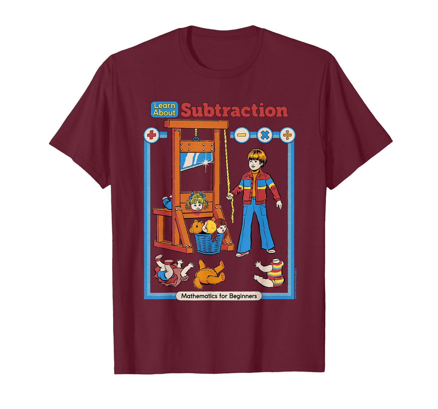 Learn About Subtraction Sarcastic Retro Funny Adult Humor T-Shirt