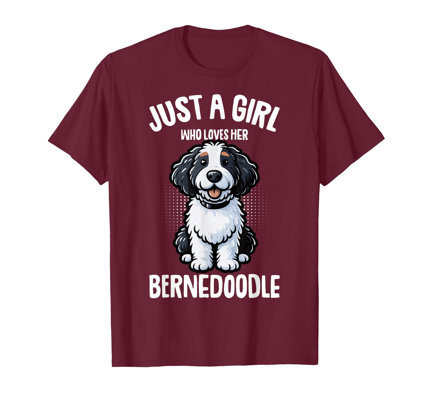 Just a Girl Who Loves Her Bernedoodle Dog Kids T-Shirt