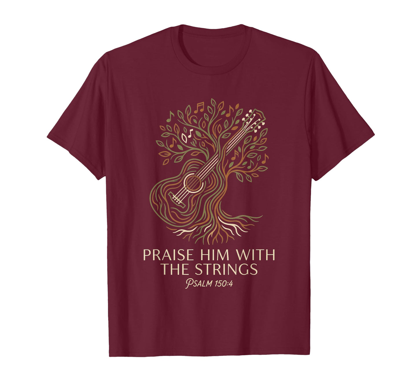 Christian Guitarist Praise Him with The Strings T-Shirt