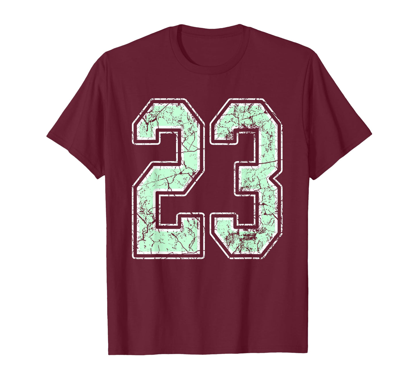 Mint Green White Sports Number 23 Jersey Uniform Player T-Shirt