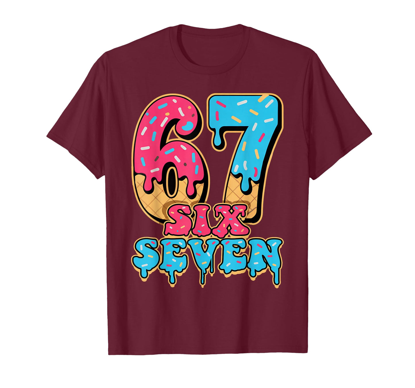 Baseball Drip Number 67 Player Or 67th Birthday T-Shirt