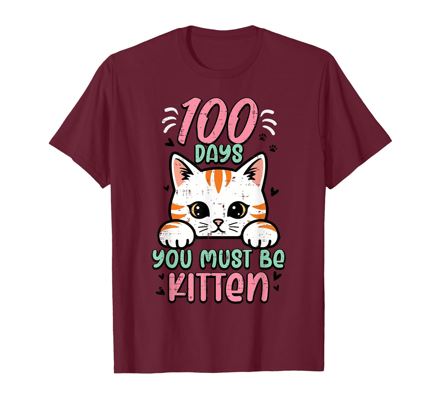 100 Days You Must Be Kitten Cute 100th Day of School Kids T-Shirt
