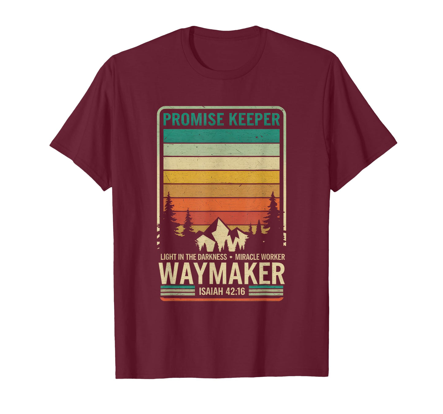 Waymaker Tshirt Promise Keeper Miracle Worker God Christian T-Shirt