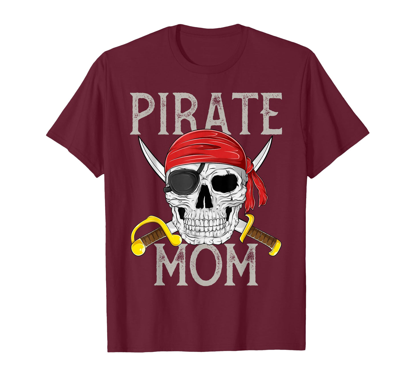 Pirate Mom Jolly Roger Flag Skull Family Pirates T-Shirt