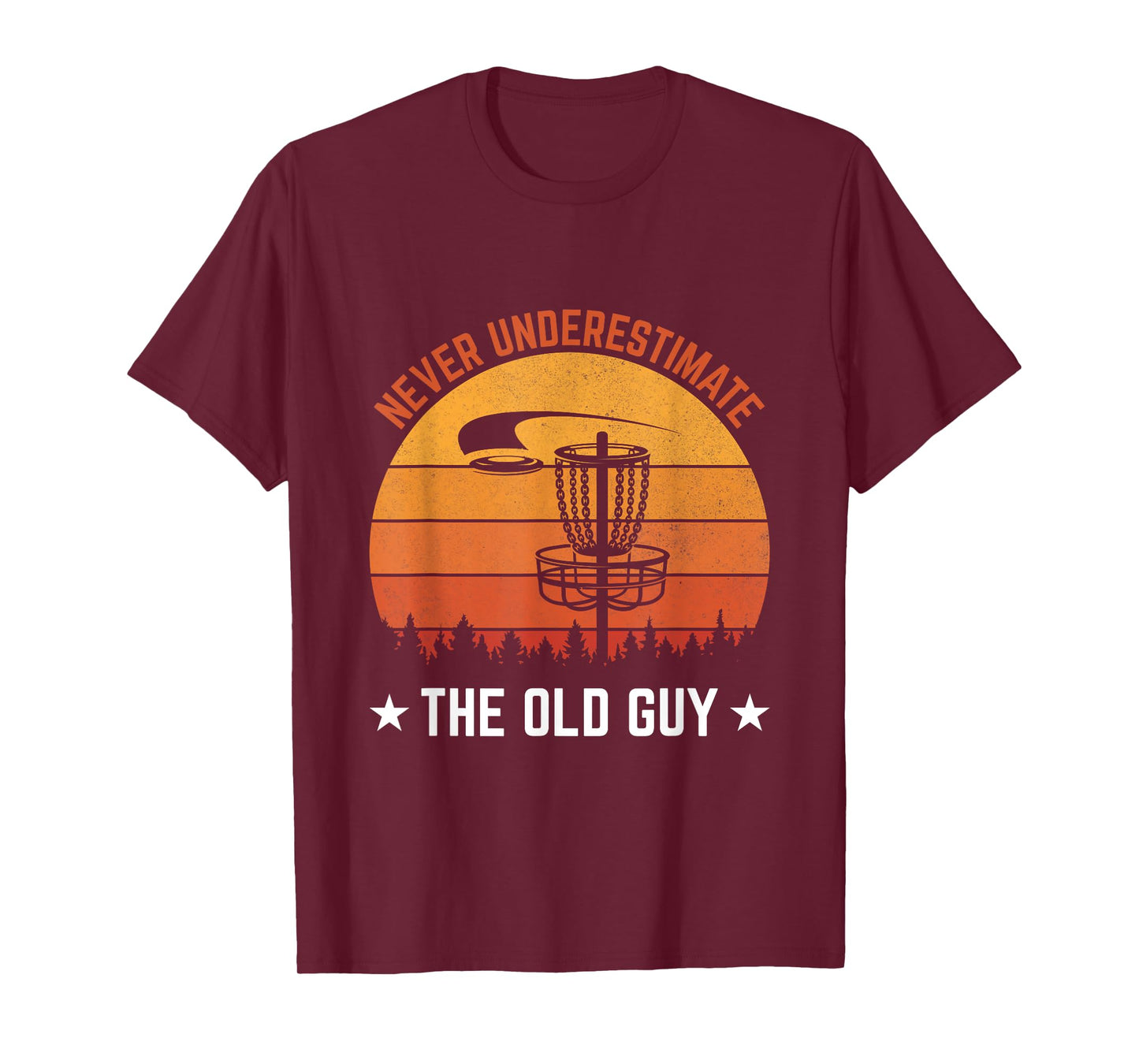 Old Guy Disc Golf Design For Men Disc Golf Lover Grandpa T-Shirt