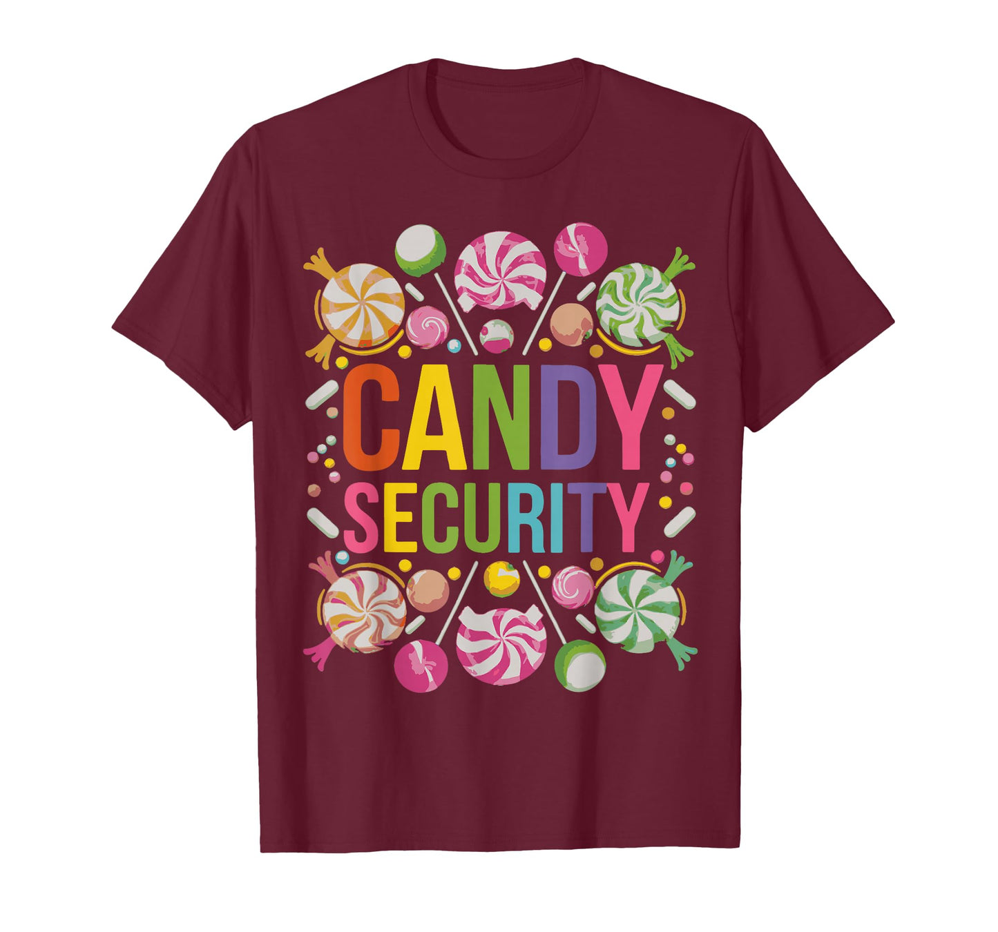 Candy Security Candyland Halloween Costume Kids Teens Adult T-Shirt