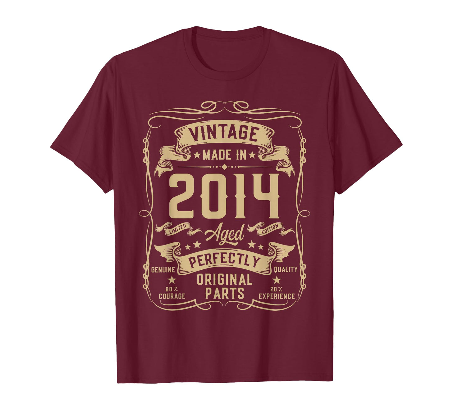 Vintage 2014 12yr 12th Birthday Gifts Boys Girls 12 Year Old T-Shirt