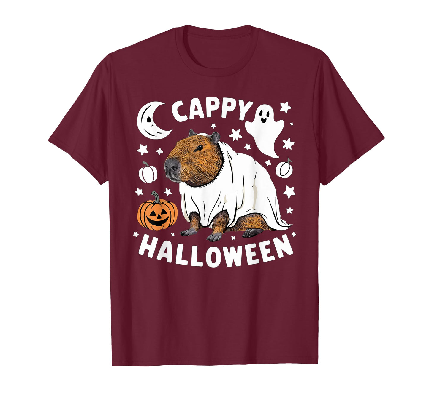 Cappy Halloween - Cute Capybara Ghost Costume T-Shirt