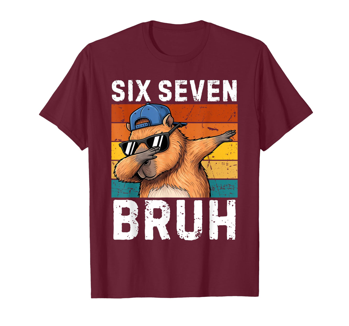 67 Bruh Meme Funny 6 7 Capybara for Boys Kids Six Seven T-Shirt