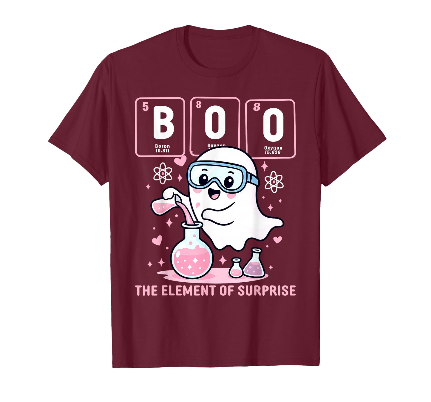 Chemistry Boo The Element of Surprise Halloween Men Women T-Shirt