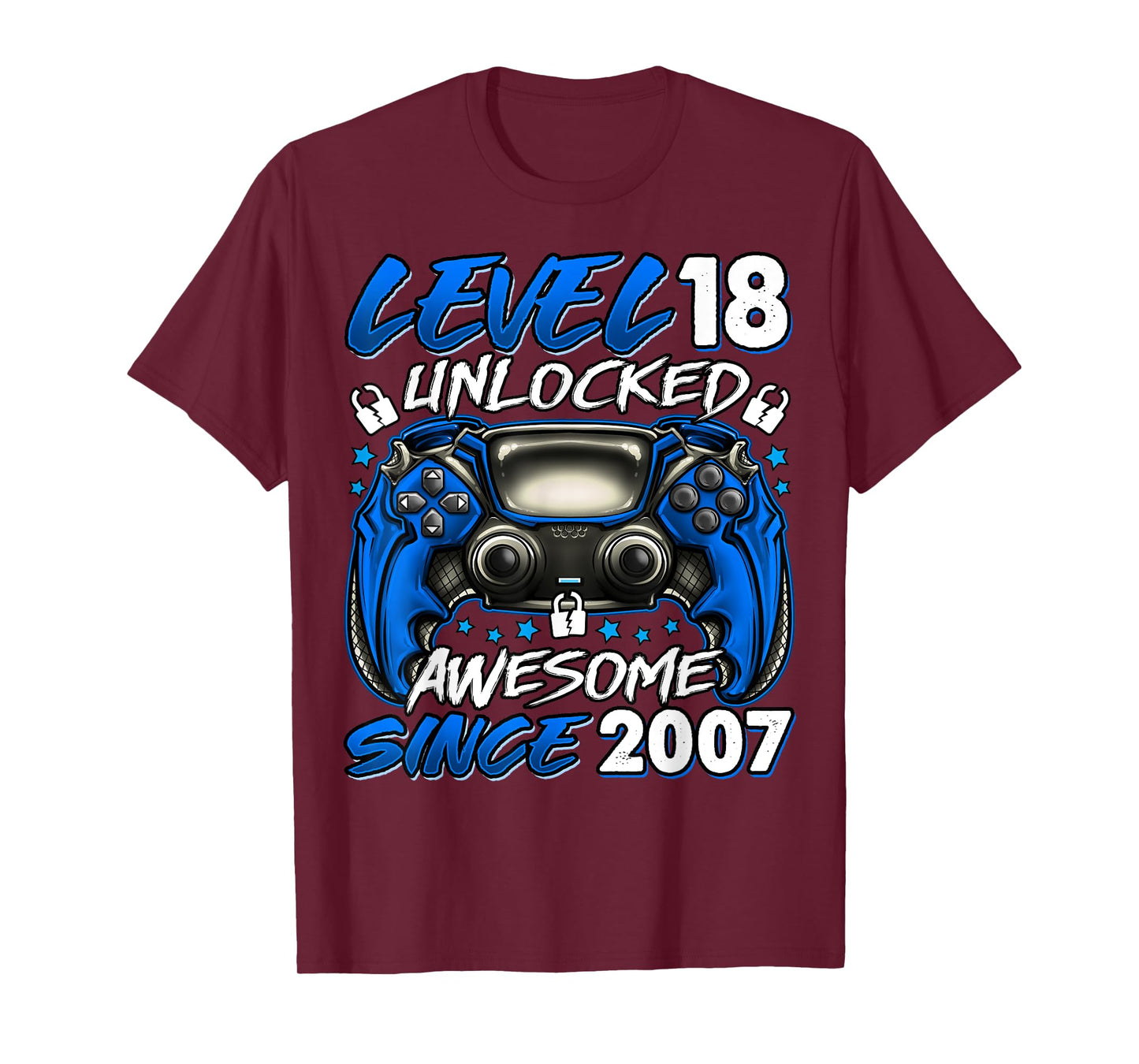 Level 18 Unlocked 18 Year Old Gifts Boys 18th Birthday Boy T-Shirt